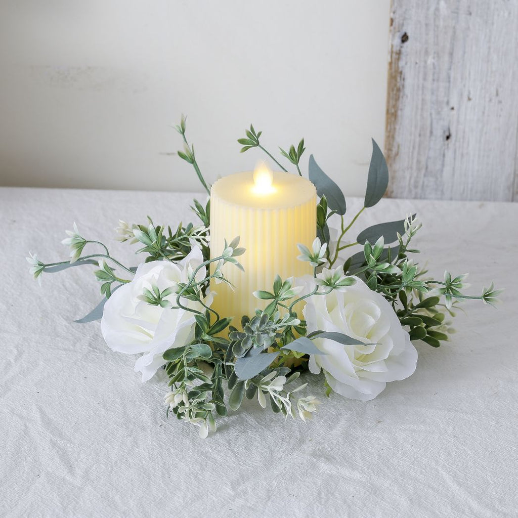 Candlesticks Wreaths Artificial Flowers Valentine's Day Wedding Decorations Roses