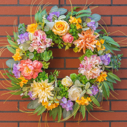 Artificial Flower Wreath Combination Set - 18"