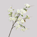 Faux Flowers Cherry Blossom Stem in Cream White - 37"