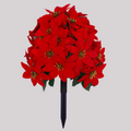 51cm full round poinsettia artificial christmas tree equipped with detachable black ground spike