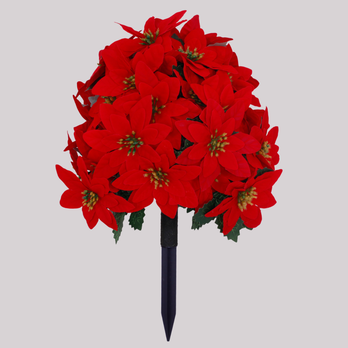 51cm full round poinsettia artificial christmas tree equipped with detachable black ground spike