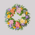 Artificial Flower Wreath Combination Set - 18"