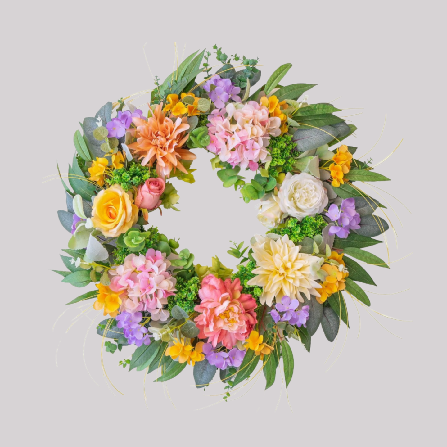 Artificial Flower Wreath Combination Set - 18"