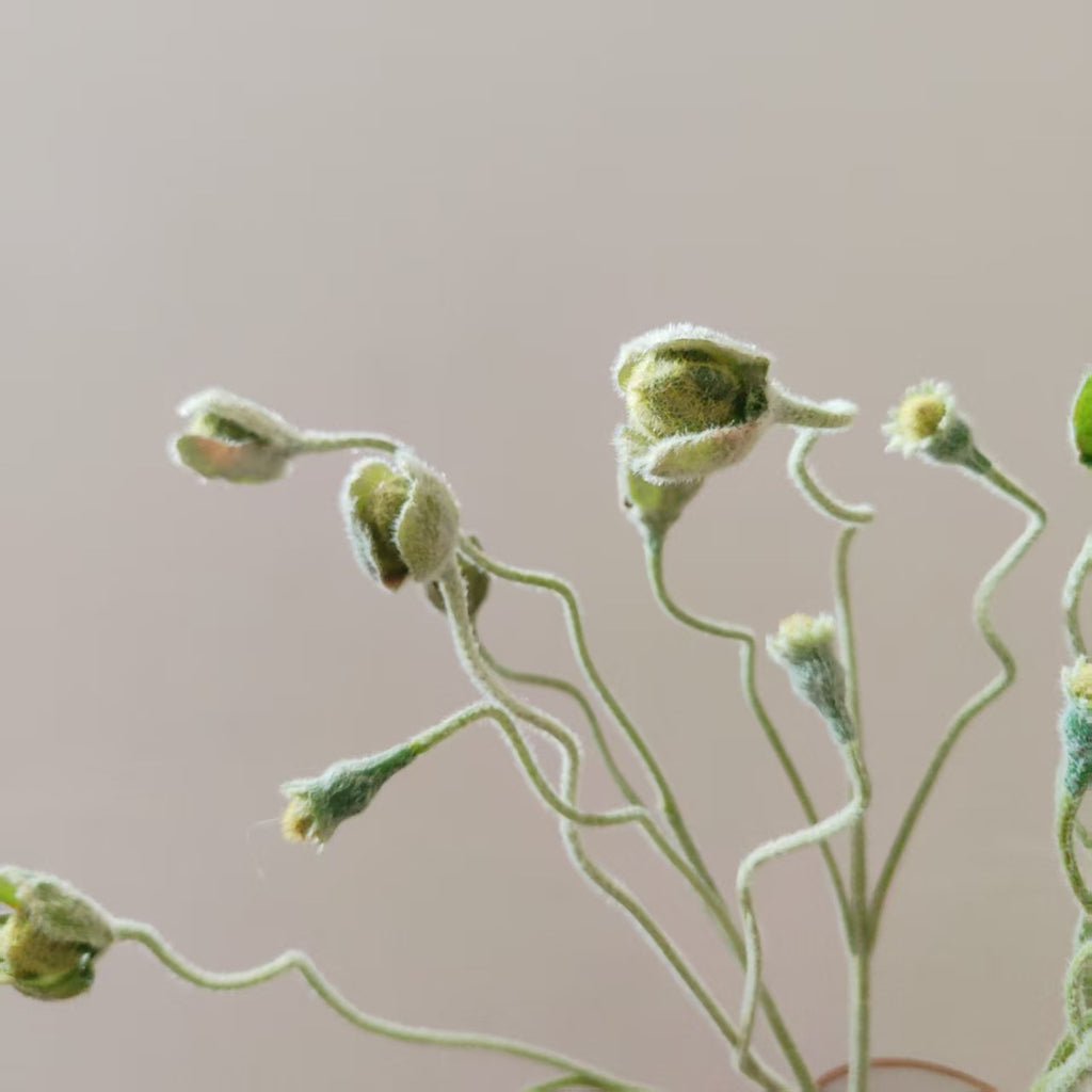 Real Touch Flocked Poppy Flower Bud Artificial Plant - 25.59''