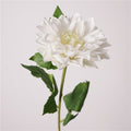 Artificial Flowers Real Touch Dahlia Stem in Talc White - 20.87"
