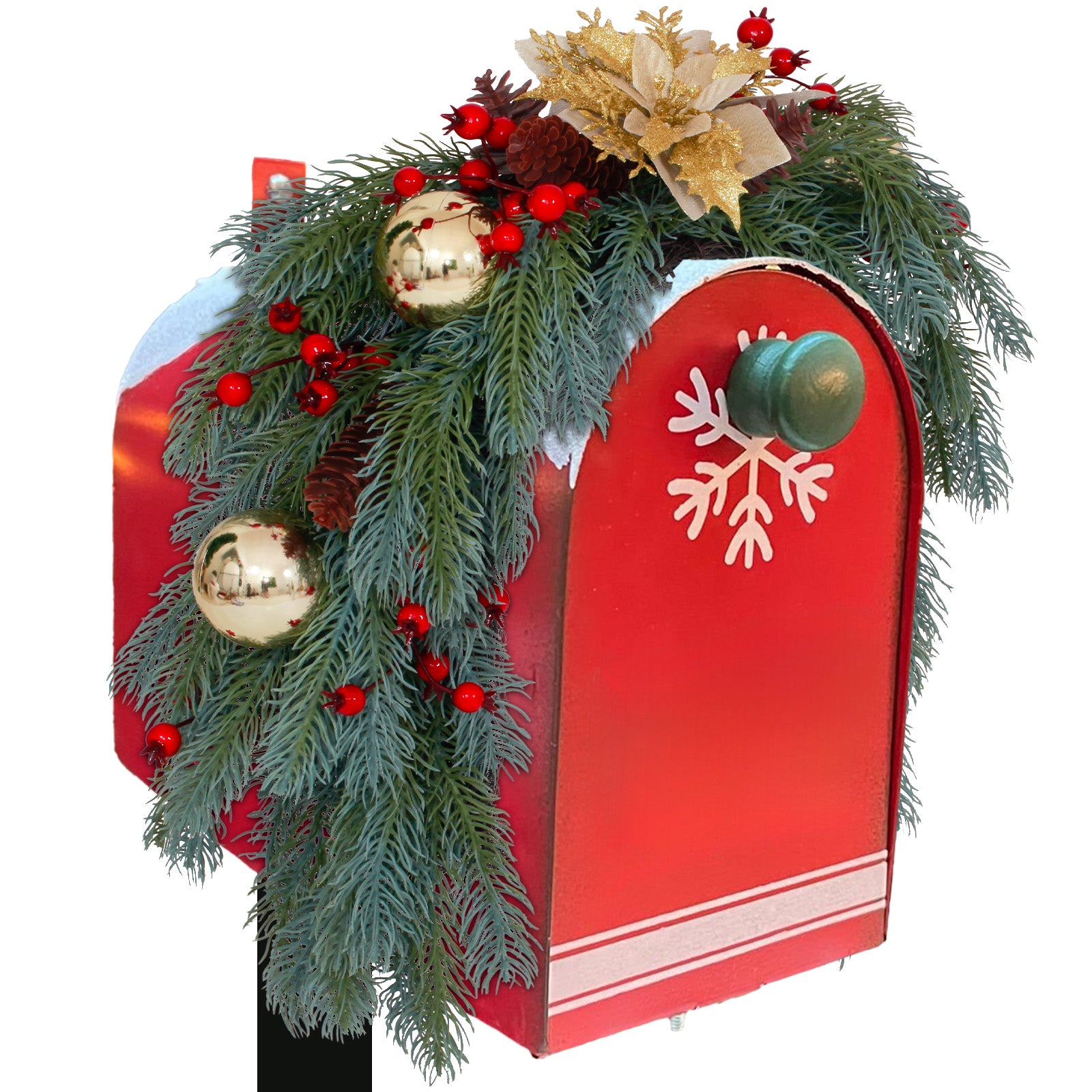 Long lasting weather resistant outdoor wreath custom arch design for mailbox and front entryway