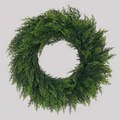 Dense drooping norfolk pine green wreath realistic layered evergreen foliage for year-round indoor & outdoor decor