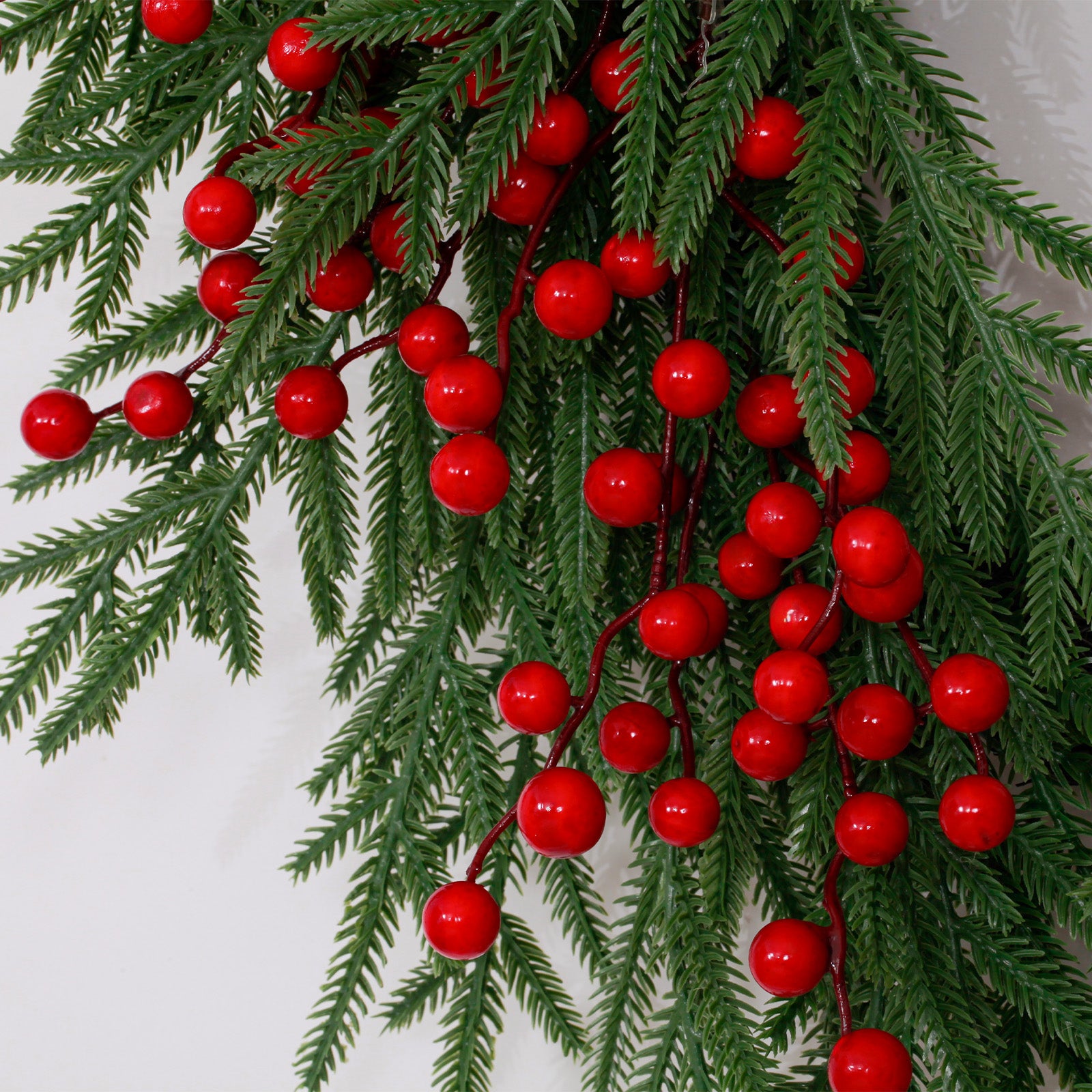 Outdoor Artificial Norfolk Pine Christmas Wreath - 24"