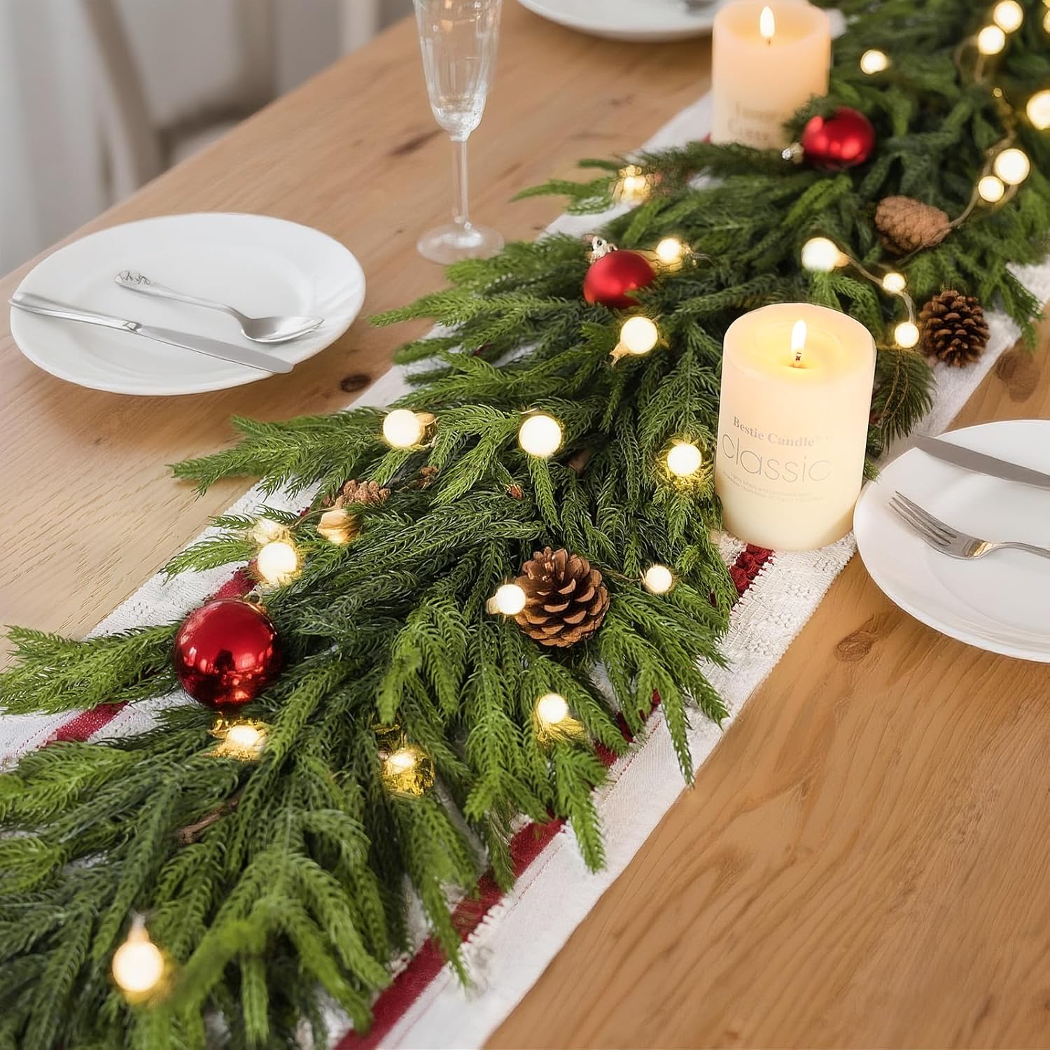 Real Touch Norfolk Pine Garland - 72" Long