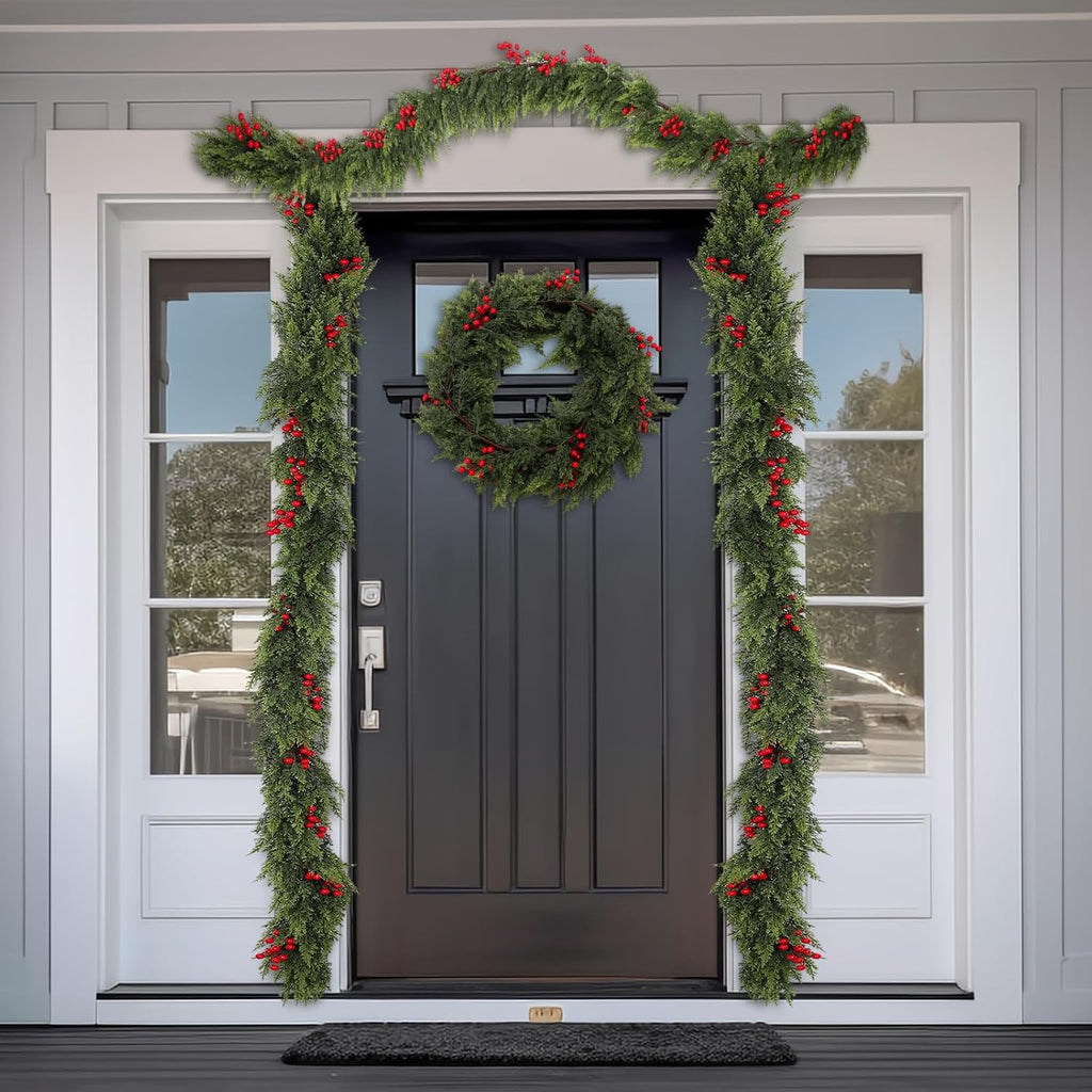 Red Berry Real Touch Norfolk Pine Garland - 108"